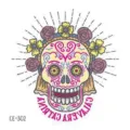 Waterproof Halloween sugar skull temporary tattoo sticker for party cosplay and festival decor. - CE-302 / 60*60mm