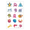 Foglio di tatuaggio temporaneo impermeabile con simpatici animali marini per bambini. - EC-066 / 120*75mm