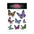 Hoja de pegatinas de tatuaje temporal de mariposa 3D coloridas estilo arte corporal. - Pegatina Tatuaje Mariposa (RH-004) / 105x150mm