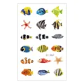 Simpatico foglio di tatuaggi temporanei impermeabili con pesci tropicali per bambini. - EC-067 / 120*75mm
