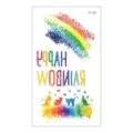 Waterproof colorful rainbow and cute cat temporary tattoo sticker for fashion body art. - RC-528 / 60*105mm