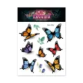 Waterproof 3D colorful butterfly temporary tattoo sticker sheet fashion body art design. - Butterfly Tattoo Sticker (RH-005) / 105x150mm
