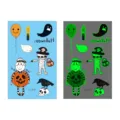 Kids waterproof Halloween temporary tattoos cute cartoon glow in the dark stickers sheet - En-047 (Halloween Tattoo)
