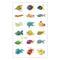 Simpatico adesivo per tatuaggio temporaneo impermeabile pesce tropicale cartone animato bambini. - EC-069 / 120*75mm