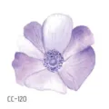 Waterproof fresh purple flower tattoo sticker for face body and art photo shooting use. - CC-120
