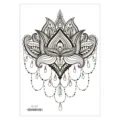 Adhesivo de tatuaje para pecho impermeable diseño de mandala floral temporal 1 pieza - Mandala Borla (AL-012) / 210*150MM