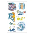 Waterproof kids cartoon shark temporary tattoo sticker set, perfect for summer party fun. - EC-254
