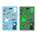 Halloween luminous tattoo sticker for kids waterproof cartoon ghost variant design style - En-044 (Halloween Tattoo)