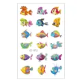 Bambini adesivi tatuaggio temporaneo impermeabile carino pesce tropicale foglio - EC-072 / 120*75mm