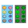 Halloween luminous pumpkin temporary tattoo stickers colorful waterproof children party props - En-025 (Halloween Tattoo)