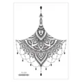 Waterproof chest temporary tattoo sticker mandala lace design sexy body art sticker 1pc - Mandala Lace (AL-008) / 210*150MM