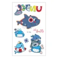 Waterproof kids cartoon temporary tattoo stickers cute shark whale designs for party fun. - EC-256