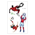 Waterproof kids soccer temporary tattoo sticker sheet, football sport body art design. - EC-050