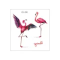 Waterproof temporary tattoo sticker with elegant flamingo design for body art and decoration. - Flying Flamingo (CD-010)