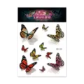 Waterproof 3D colorful butterfly temporary tattoo sticker sheet fashion body art RH-011 - Butterfly Tattoo Sticker (RH-011) / 105x150mm