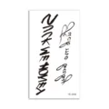 Adhesivo de tatuaje temporal impermeable con texto en inglés elegante y diseño de escritura cursiva. - HC-232p