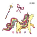 Lindo adhesivo de tatuaje temporal de unicornio de dibujos animados para niños hoja - CE-603 Patrón de Unicornio (CE-603)