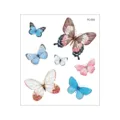 Watercolor butterfly temporary tattoo sticker sheet, waterproof body art design for women. - FC-055