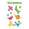 Cute cartoon dinosaur temporary tattoo sheet for kids, colorful waterproof body art sticker set. - EC-726 / 120*75mm
