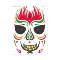 Halloween waterproof temporary face tattoo sticker, Day of the Dead skull makeup party decal. - LC-951 / 210*150MM