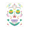 Halloween temporary face tattoo sticker colorful sugar skull day of the dead party decor - LC-952 / 210*150MM