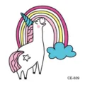 Cute cartoon unicorn temporary tattoo sticker waterproof kids body art sticker design item - CE-609 Unicorn Pattern (CE-609)