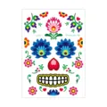 Halloween waterproof face tattoo sticker colorful sugar skull temporary makeup decal - LC-949 / 210*150MM