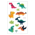 Cartoon dinosaur temporary tattoo sticker for kids, waterproof cute animal body art. - EC-729 / 120*75mm
