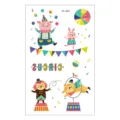 Kids Waterproof Cartoon Circus Animal Temporary Tattoo Sticker Cute Design Variant - EC-463 Style