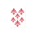 Red traditional Chinese style forehead sticker makeup face decals for Hanfu festival party wear - CM-018 / 80x60mm