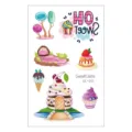 Niños adhesivo de tatuaje temporal impermeable dulces postres helado modelo EC-015 - Patrón de Dibujos Animados de Postre (EC-015)
