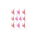 Autocollants de visage papillon rouge front tatouages temporaires enfants style Hanfu ancien. - Autocollant de Front (CM-021) / 80x60mm