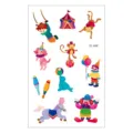 Mignon autocollant de tatouage temporaire de cirque de dessin animé pour enfants, art corporel. - Style EC-468