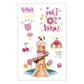 Kids waterproof temporary tattoo stickers cute sweet castle donut ice cream design sheet - Dessert Cartoon Pattern (EC-018)