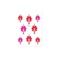 Autocollants de front pour enfants style ancien pétales rouge rose tatouages bindi Hanfu SKU - Autocollant de Front (CM-023) / 80x60mm