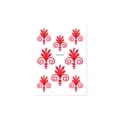 Feuille d'autocollants de sourcils classiques rouges, maquillage Hanfu pour enfants. - Autocollant de Front (CM-030) / 80x60mm