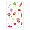Kids cute candy temporary tattoo sticker sheet colorful lollipop pattern variant style - Dessert Cartoon Pattern (EC-025)