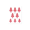 Autocollants de tatouage de front de flamme rouge pour enfants, maquillage Hanfu traditionnel. - Autocollant de Front (CM-034) / 80x60mm
