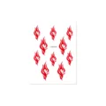 Autocollant de front flamme rouge pour enfants tatouage temporaire maquillage de visage ancien - Autocollant de Front (CM-035) / 80x60mm
