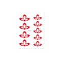 Autocollant de front rouge Nezha maquillage visage pour enfants et costume de cosplay Hanfu. - CM-007 / 80x60mm