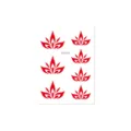 Autocollant de sourcil de lotus rouge pour enfants maquillage ancien Hanfu tatouage face - CM-001 / 80x60mm