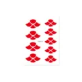 Nezha autocollants sourcils rouges tatouages temporaires enfants maquillage Hanfu mignon 1 feuille - CM-003 / 80x60mm