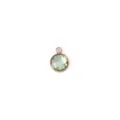7mm roestvrij staal ronde geboortesteen hanger charm voor diy sieraden ketting maken. - Roségoud Augustus