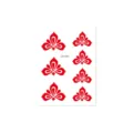 Enfants chinois style ancien autocollant de front lotus rouge tatouage temporaire décor - CM-005 / 80x60mm