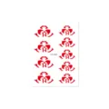 Nezha autocollant de front rouge enfants dessin animé style ancien maquillage visage tatouage - CM-008 / 80x60mm