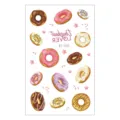 Children waterproof temporary tattoo sticker sheet with cute colorful donuts design for kids party. - Dessert Cartoon Pattern (EC-035)