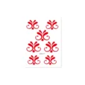 Autocollants de front rouges traditionnels chinois pour le maquillage du visage Hanfu enfants. - CM-011 / 80x60mm