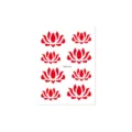 Sticker visage lotus rouge tatouage temporaire enfants maquillage Hanfu front traditionnel - CM-016 / 80x60mm