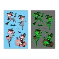 Halloween temporary tattoo stickers for kids, waterproof luminous cartoon witch pumpkin design. - En-027 (Halloween Tattoo)