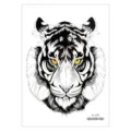 Waterproof tiger temporary tattoo sticker sexy arm chest body art transfer fake tattoo for men - Tiger Sketch (AL-035) / 210*150MM